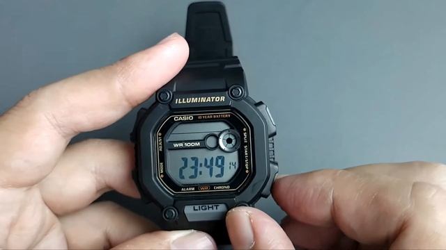 How to set time and date on Casio W737H ( W737 W737HX W-737H Adjust Calendar Manual (upd)