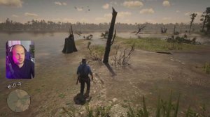 Ищем заключенных на болотах. Неудачное спасение женщины. Атака на поезд. RDR 2 Игрострим