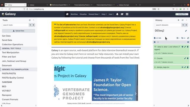Galaxy Tutorial on How to analyze RNA Seq Gene Expression data using DESeq2 смотреть онлайн