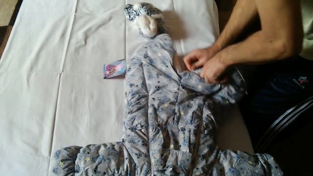 Зимний комбинезон трансформер на натуральной овчине.Видео обзор отзыв смотреть онлайн