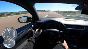 380HP Skoda Octavia VRS - TOP SPEED DRIVE ON GERMAN AUTOBAHN - POV