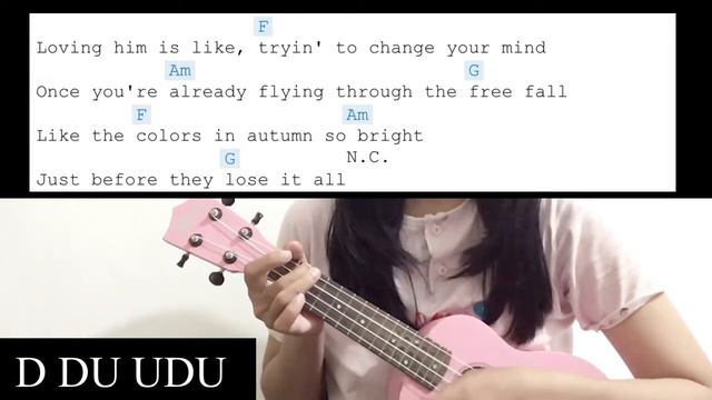 red taylor swift ukulele tutorial смотреть онлайн