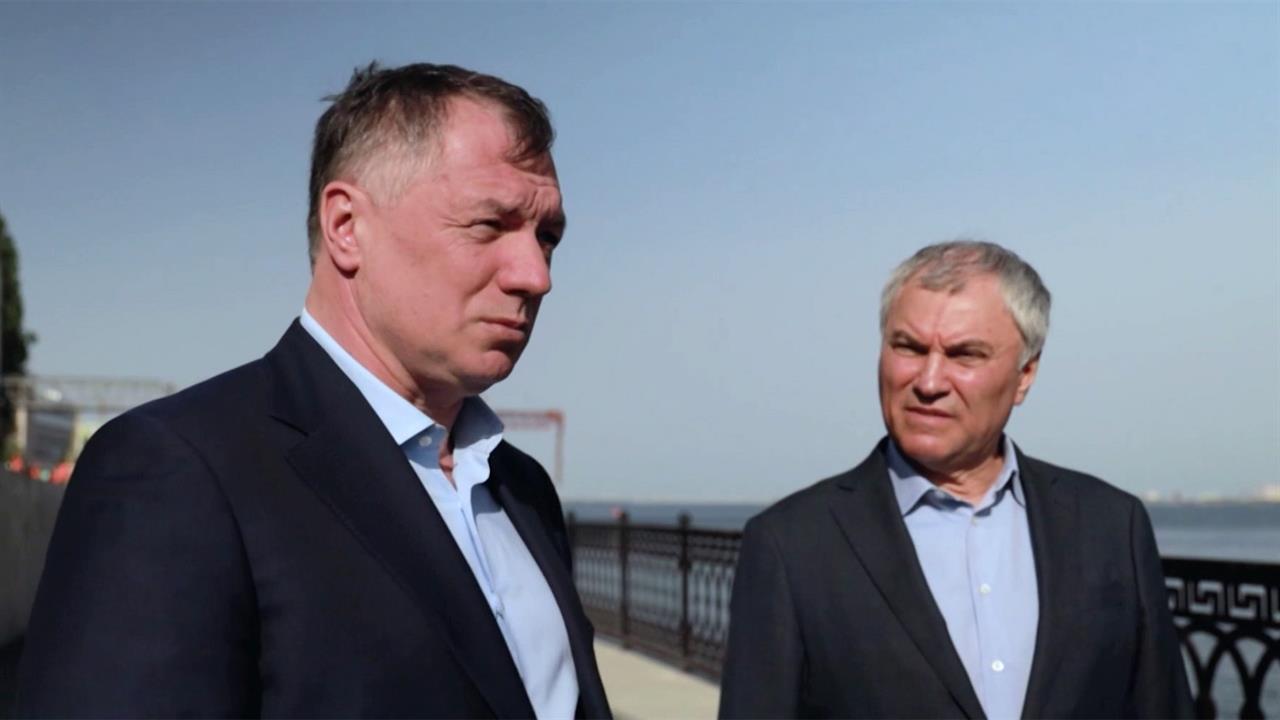 Вячеслав Володин и Марат Хуснуллин оценили реализацию федеральных проектов в Саратовской области