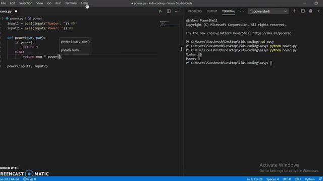 Power Functionality in Python