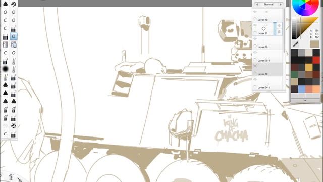 Sketchbook Pro Tank sketch смотреть онлайн