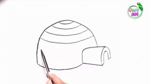 Igloo House Drawing Easy || How to Draw Igloo