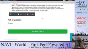 Navi - World's First Perl Powered AI - William N. Braswell Jr. - TPRC 2023