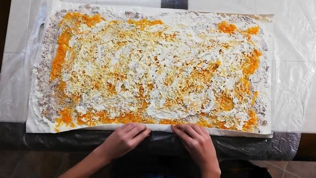 Рулет из лаваша с рыбными консервами. смотреть онлайн