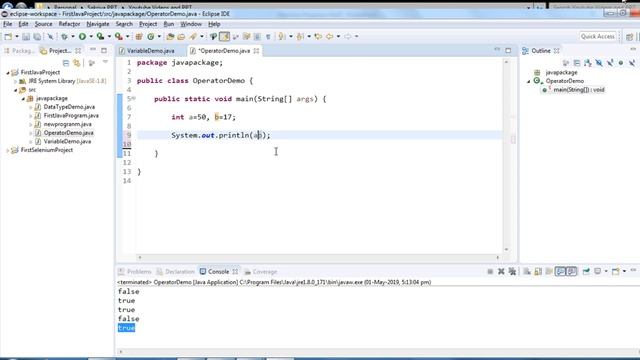 Java for Selenium | Part3 | Different Operators in Java