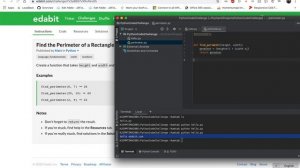 Python edabit Challenge : Find the Perimeter of a Rectangle