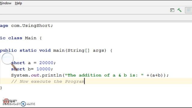 Short data type in Java смотреть онлайн
