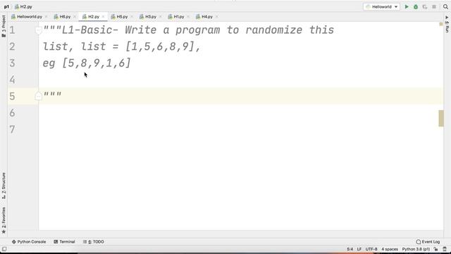 Randomise List | Basic |For Beginner Level 1 | Python Practice Q Series 73 | Sheajad Bhayani #pytho