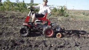 Картофелекопалка на мотоблок Grasshopper 188 F (Мотор Сич) с двигателем Weima13л.с.