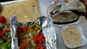 Зубатка с овощами, запечённая в духовке!!! Супер вкуснотища....