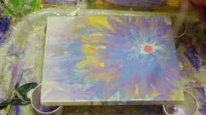 Жидкий акрил. Флюарт. Узоры с помощью трубочки. Акриловая заливка без силикона