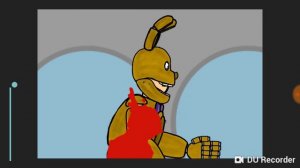 Фиолетовый человек умирающий в костюме Спрингбонни Анимация