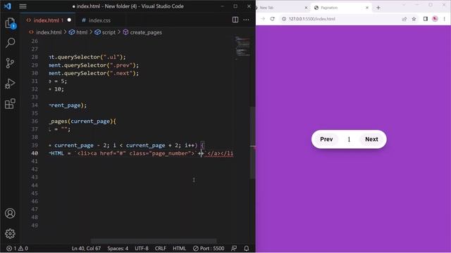 Dynamic Pagination in JavaScript | JavaScript Pagination.