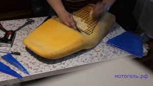 Установка геля в сиденье мотоцикла. Gel seat pad motocycle.