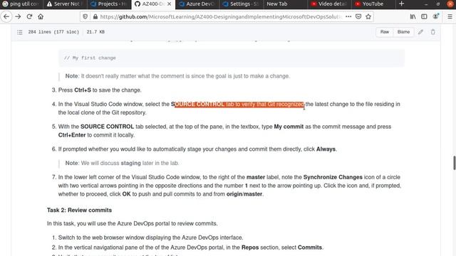 AZ-400 Lab2:Version Controlling with Git in Azure Repos-Getting Started with Source Control (GitHub