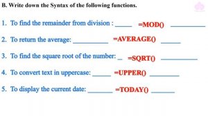 Microsoft Excel 2016 | Lesson EXERCISES | Class - 7 Computer | Question and Answers | Excel Quiz