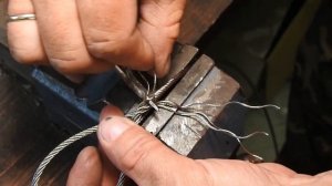 Огон на стальном канатике или петля на стальном тросике