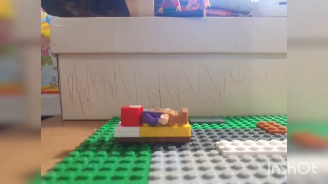 Игрок ложится на кровать. Лего майнкрафт стоп моушен анимация.