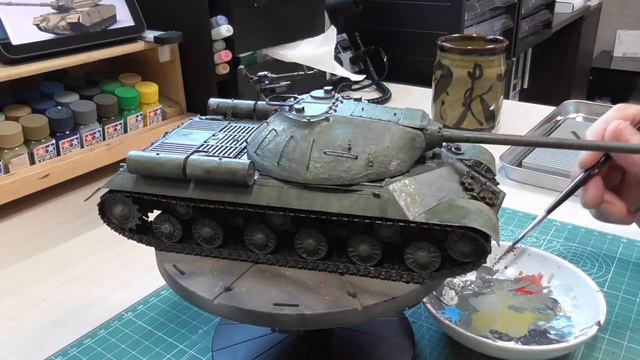JS3 STALIN, RUSSIAN HEAVY TANK, TAMIYA 1/35, Покраска и везеринг, Часть 1.
