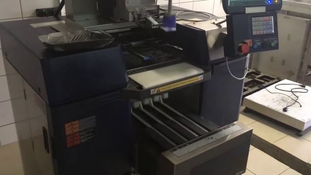 Упаковочная машина автомат производства Япония DIGI AW-5600CP Auto. Упаковка лотков в стрейч пленку