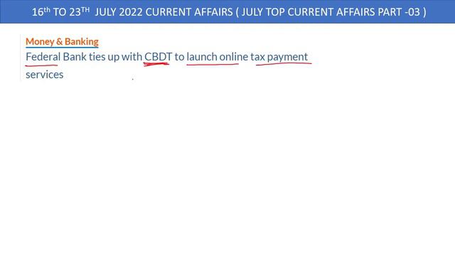 JULY 2022 Top Current Affairs | Top 100 JULY 2022 THIRD Week Current Affairs | JULY Vol 03