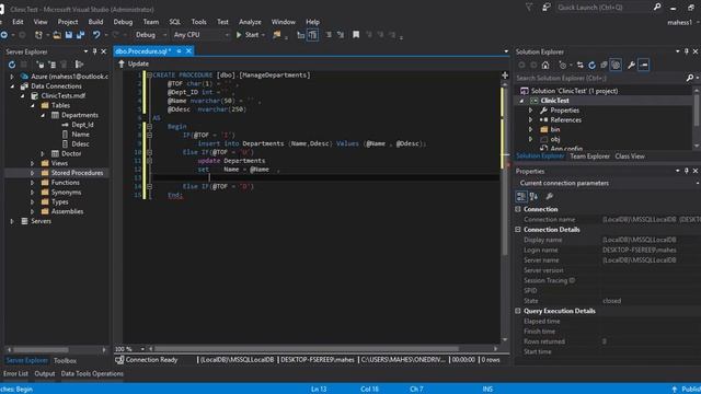 Create Database in Visual Studio and Create Tables And Stored procedure смотреть онлайн