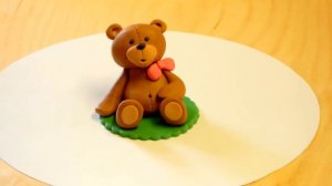 Мишка из сахарной мастики