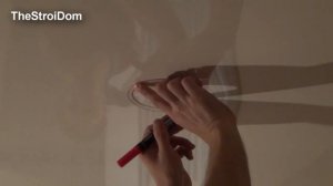 █ Монтаж НАТЯЖНОГО ПОТОЛКА. Отверстия для  ЛЮСТРЫ и СВЕТИЛЬНИКОВ.