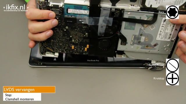 Macbook Pro Unibody 13" 2011 LVDS vervangen смотреть онлайн