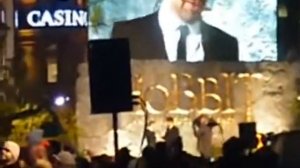 Энди Серкис реальная съемка в Лондоне на примьере Хоббит Andy Serkis 'Gollum' interview