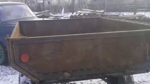 Самодельный прицеп Самосвал из задней балки ваз 2109