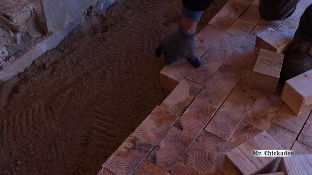 Making a wood brick floor for our blacksmith shop смотреть онлайн
