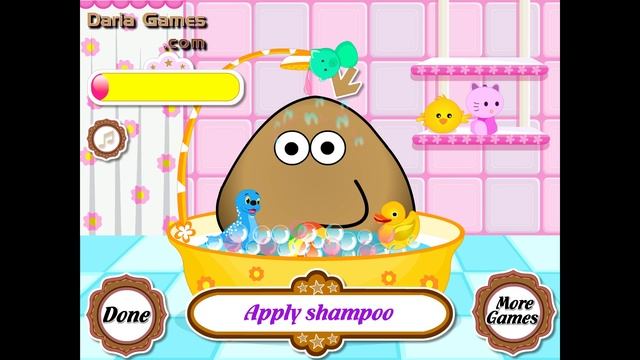 NEW мультик онлайн для девочек—Пу принимает душ—Игры для детей смотреть онлайн