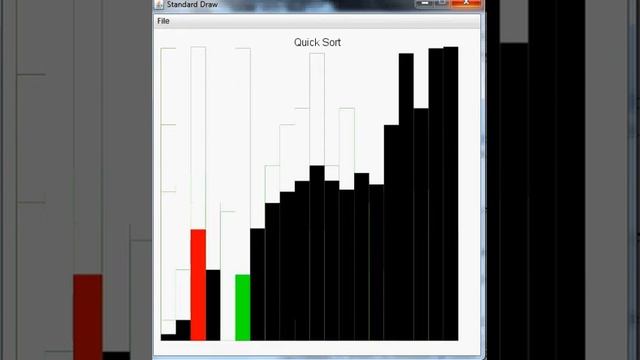 Quick sort algorithm (slow version)