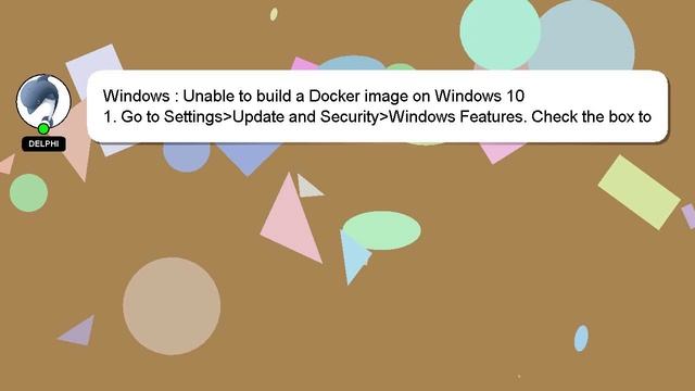 Windows : Unable to build a Docker image on Windows 10 смотреть онлайн