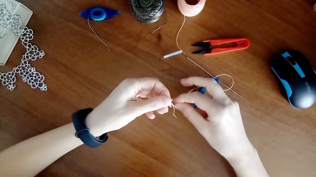 Кружево фриволите. Как плести мотив фриволите.