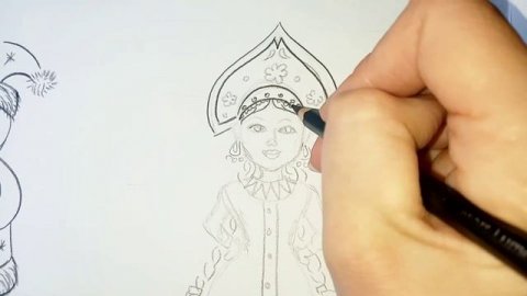 Как легко и быстро нарисовать русскую красавицу?! #взаимнаяподписка #какнарисовать #урокирисования