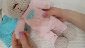 Вязание спицами - Штанишки для зайки в стиле Тильда.