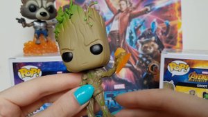 Обзор игрушек Funko Pop! Герои Marvel: Грут с секирой и Енот Ракета