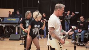 Pre Grammy Rehearsal   Metallika & Lady Gaga