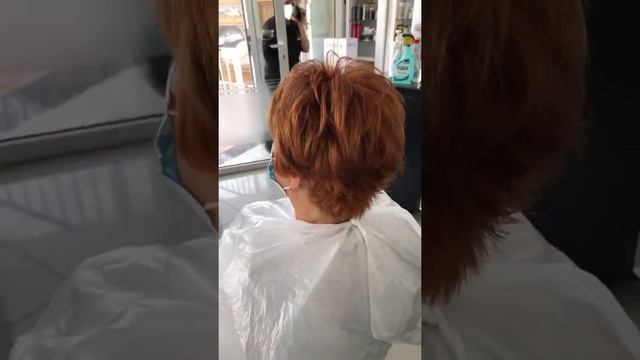 Short pixie haircut and hair color transformation ??#vivyanhermuz #shorts #hair #haircolor #haircut