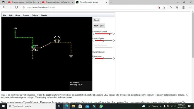 Potentiometer In Falstad Simulator Online | How To Use Potentiometer In Falstad Simulator