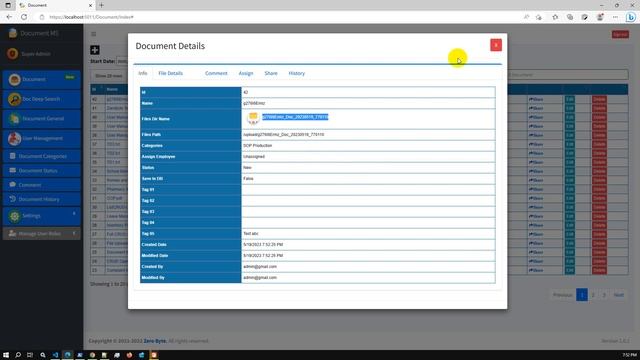 Advanced Search Using Document Management System | ASP.NET Core | EF Core | .NET Core | MSSQL