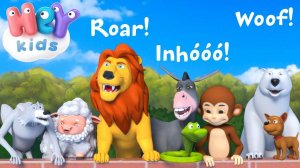 Sons dos Animais | Canção de Som Animal | Música Infantil - HeyKids