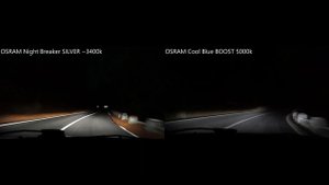 OSRAM Night Breaker SILVER vs OSRAM Cool Blue BOOST
