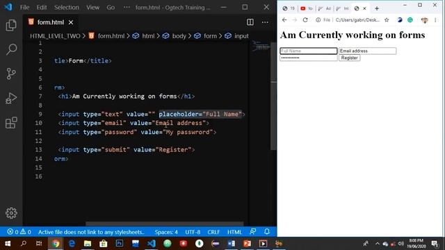 HOW TO CREATE HTML FORM AND LABEL